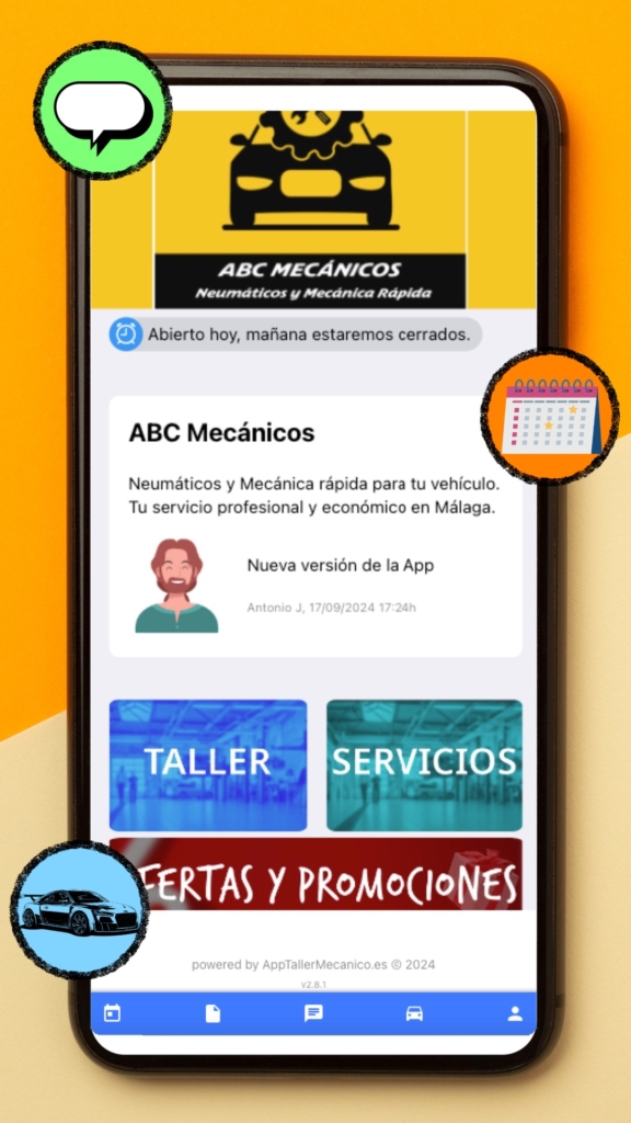 App móvil para talleres mecánicos
